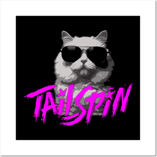 Tailspin Band Cat Graphic Hot Pink Posters and Art